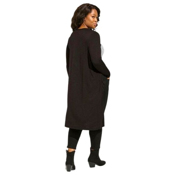 TORRID SOFTβBLACK SLUB LONG Cardigan Size 0=L 12 - Picture 8 of 16